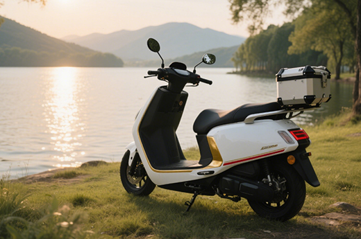 The difference between a scooter and a regular motorcycle.