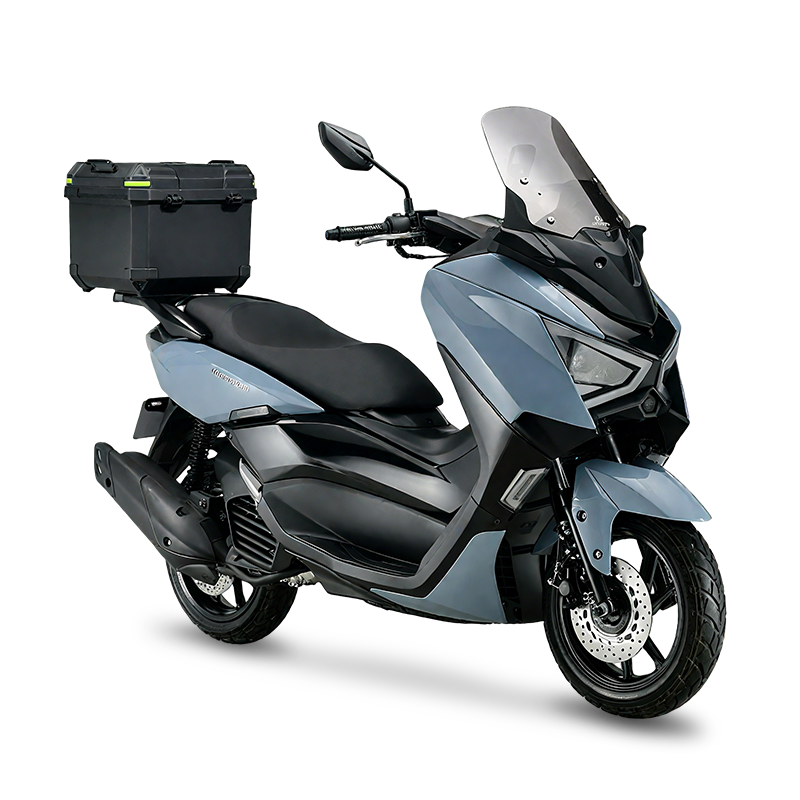 Z-Max 170cc Scooter MotorcycleWith Raised Windshield And Segmented Seats